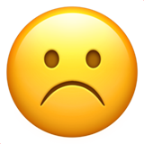 How Frowning Face emoji looks on Apple.