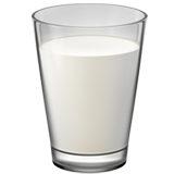 How Glass of Milk emoji looks on Apple.