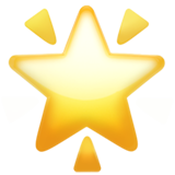 How Glowing Star emoji looks on Apple.