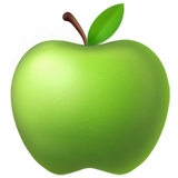 Jak wygląda emoji Zielone jabłko w Apple.