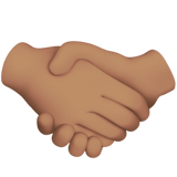 How Handshake: Medium Skin Tone emoji looks on Apple.