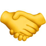 How Handshake emoji looks on Apple.