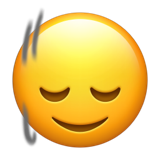 Hur Huvud skakar vertikalt emoji ser ut på Apple.