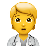 A quoi ressemblent les emoji Professionnel de la santé (tous genres) sur Apple.