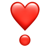 How Heart Exclamation emoji looks on Apple.