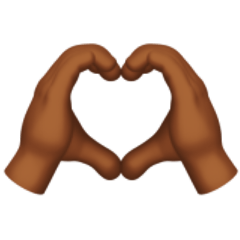 🫶🏼 Mãos De Coração: Pele Morena Clara Emoji