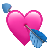 How Heart with Arrow emoji looks on Apple.