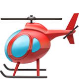 Bagaimana emoji Helikopter kelihatan di Apple.