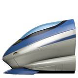 How High-Speed Train emoji looks on Apple.