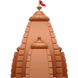 How Hindu Temple emoji looks on Apple.