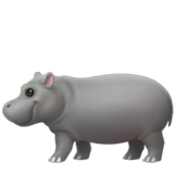 How Hippopotamus emoji looks on Apple.