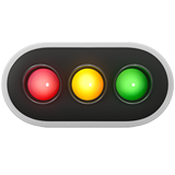 How Horizontal Traffic Light emoji looks on Apple.