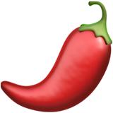 How Hot Pepper emoji looks on Apple.