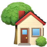 How House with Garden emoji looks on Apple.