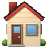 How House emoji looks on Apple.