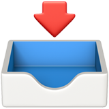 How Inbox Tray emoji looks on Apple.