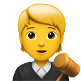 Como o emoji do Juiz no tribunal é exibido no Apple.