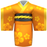 Kimono emojisi Apple üzerinde nasıl görünüyor.