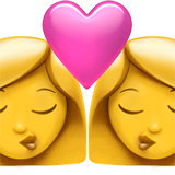 Beso: mujer y mujer Emoji 👩‍❤️‍💋‍👩