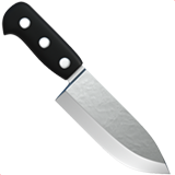 How Kitchen Knife emoji looks on Apple.