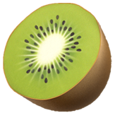 Cómo se ve el emoji Kiwi en Apple.