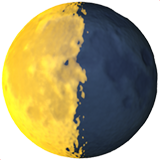 A quoi ressemblent les emoji Dernier quartier de lune sur Apple.