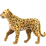 Hvordan Leopard emoji ser ud på Apple.