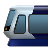 How Light Rail emoji looks on Apple.