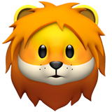 How Lion emoji looks on Apple.