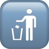 How Litter in Bin Sign emoji looks on Apple.