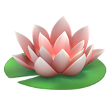 Hoe Lotus emoji eruit ziet op Apple.