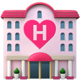 How Love Hotel emoji looks on Apple.