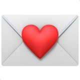 How Love Letter emoji looks on Apple.