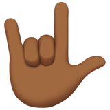 Love You Gesture Medium Dark Skin Tone Emoji