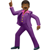 How Man Dancing: Medium-Dark Skin Tone emoji looks on Apple.