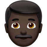 Hvordan Mann: hudtype 6 emoji ser ut på Apple.