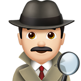 How Man Detective: Light Skin Tone emoji looks on Apple.