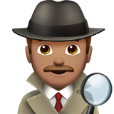 How Man Detective: Medium Skin Tone emoji looks on Apple.