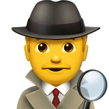 How Man Detective emoji looks on Apple.