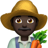 How Man Farmer: Dark Skin Tone emoji looks on Apple.