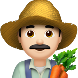 How Man Farmer: Light Skin Tone emoji looks on Apple.