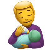 How Man Feeding Baby emoji looks on Apple.