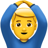 Πώς φαίνεται το emoji Άντρας συμφωνεί στο Apple.