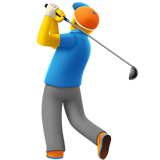 Hur Man som spelar golf emoji ser ut på Apple.