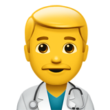 How Man Health Worker emoji looks on Apple.