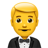 A quoi ressemblent les emoji Homme en smoking sur Apple.