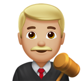 How Man Judge: Medium-Light Skin Tone emoji looks on Apple.