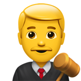 Como o emoji do Juiz é exibido no Apple.