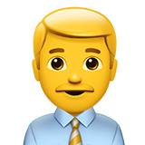 A quoi ressemblent les emoji Employé de bureau sur Apple.