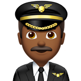 How Man Pilot: Medium-Dark Skin Tone emoji looks on Apple.